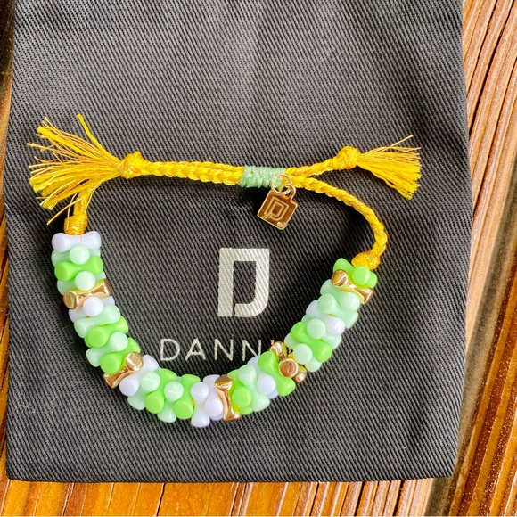 DANNIJO Angle Green Adjustable Beaded Bracelet NWT - Picture 10 of 16